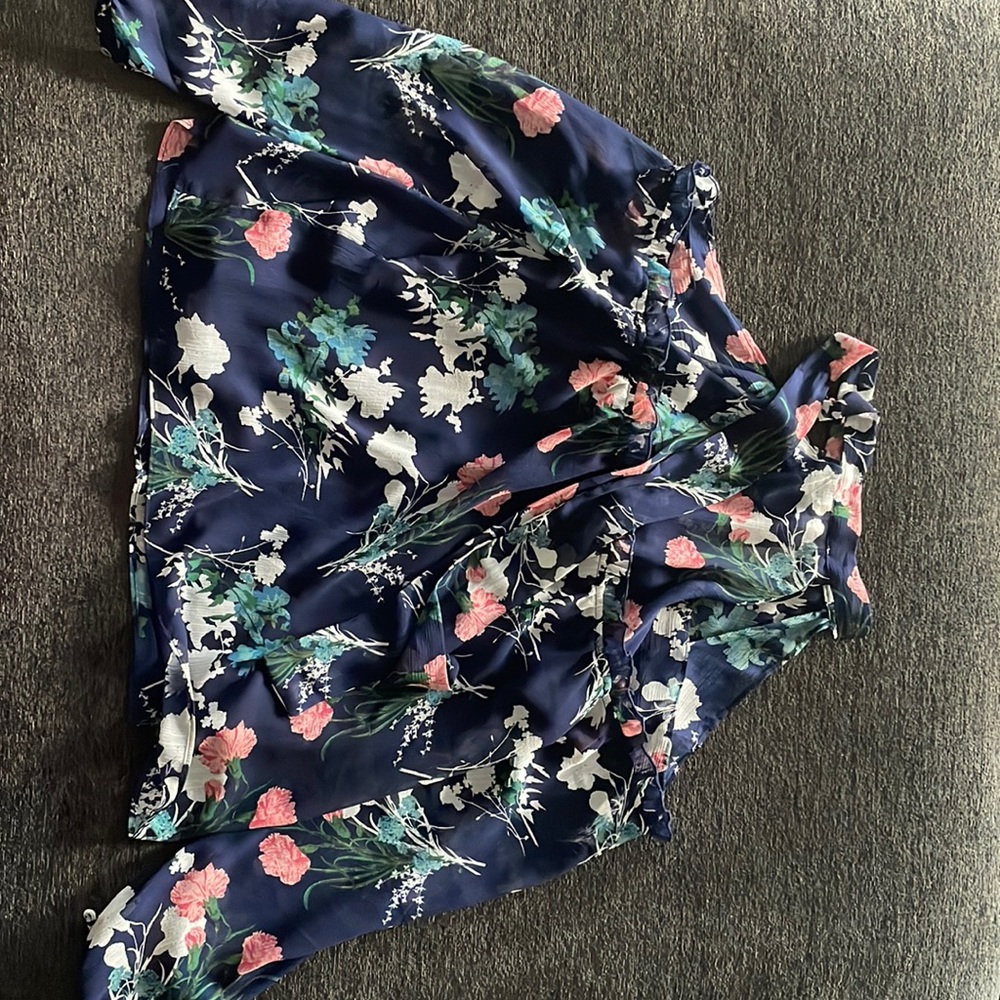 No Shoulder Floral Spring Blouse